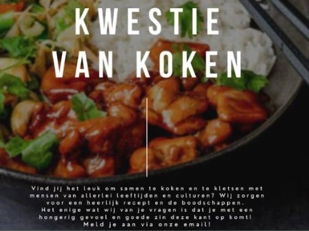 Vindt u het leuk om samen te eten en te kletsen?    Wilt u graag samen met ons komen koken en eten geef u...